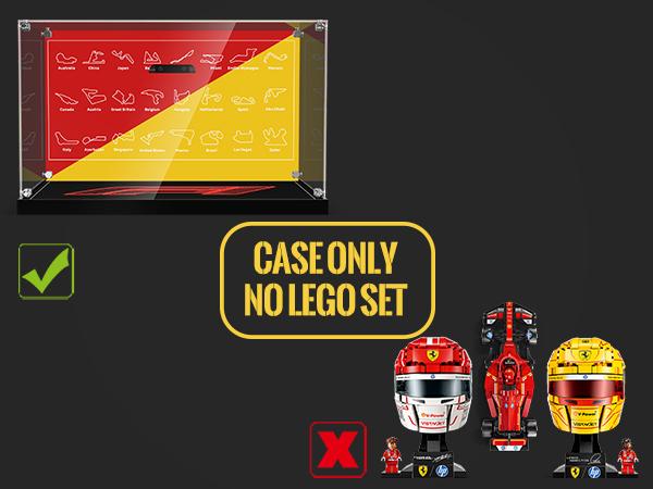 LED Acrylic Display Case, 3-in-1 Collector Showcase with POP Light Effect | Compatible with F1 Car & Helmet Models 77242, 43014 & 43022 (Case Only)