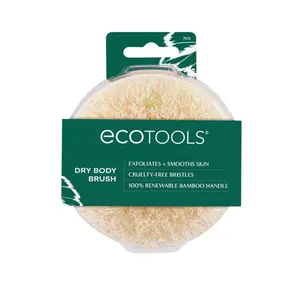 EcoTools Dry Body Brush, Cruelty-Free Bristles Exfoliate & Smooth Skin, Dry Brushing Removes Flaky Skin, May Help Improve Circulation & Tone, Eco-Friendly Skincare Tool, Vegan & Cruelty-Free, 1 Count