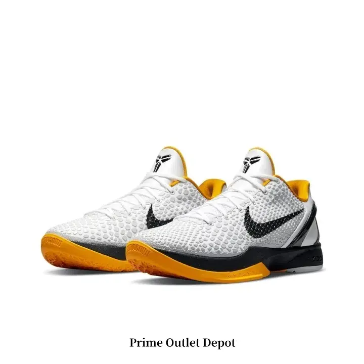 White, Black & Yellow Snake-Scale Low-Top Retro Basketball Sneakers | Streetwear Shock-Absorbing Breathable Athletic Shoes