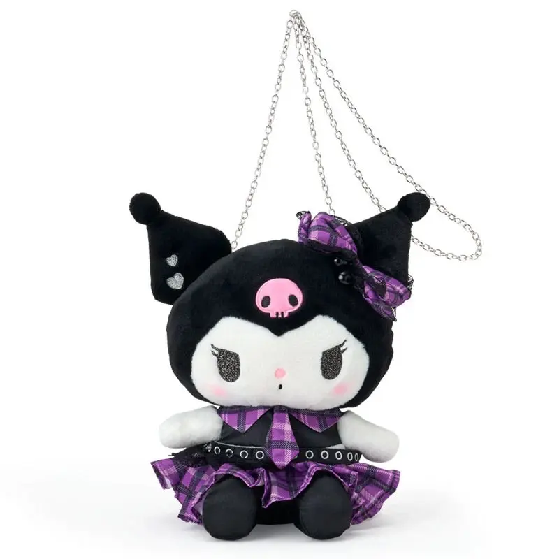Kuromi Plush Crossbody Bag (Rock ’n’ Check Series)