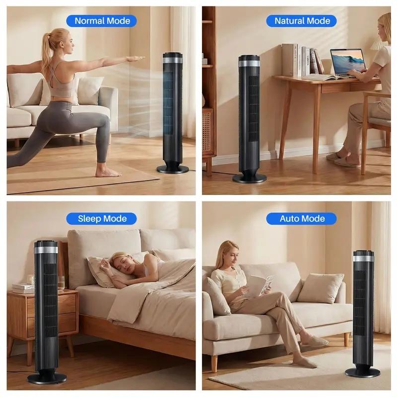 Portable Tower Fan with Carry Handle – 36.6" Lightweight Standing Fan for Bedroom, Quiet 28dB Operation with Remote, 12H Timer, 64° Oscillating Cooling Fan for Home Office or Dorm Portable Tower Fan with Carry Handle – 36.6" Lightweight Standing Fan for Bedroom, Quiet 28dB Operation with Remote, 12H Timer, 64° Oscillating Cooling Fan for Home Office or Dorm