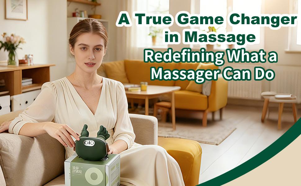 4D Neck and Shoulder Heat Massager, Wireless Portable Neck Massager, Relieves Muscle Pain, Simulates Deep Tissue Massage of Human Hand, Ideal Gift.