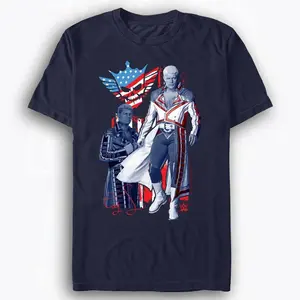 Cody Rhodes Logo Graphic T-Shirt Navy Mad Engine Mens Fan Apparel American Nightmare Wrestling Gear, Fashion Cotton, Full Colors, Full Sizes, For Men, For Women