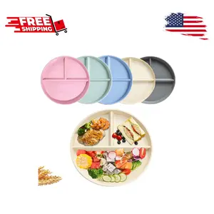 Unbreakable Divided Dinner Plate Set of 5