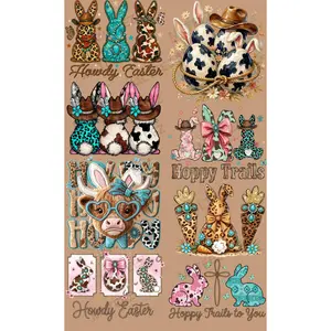 HOWDY EASTER (1) PREMADE GANGSHEET - 22X36 DTF TRANSFERS - DIRECT TO FILM