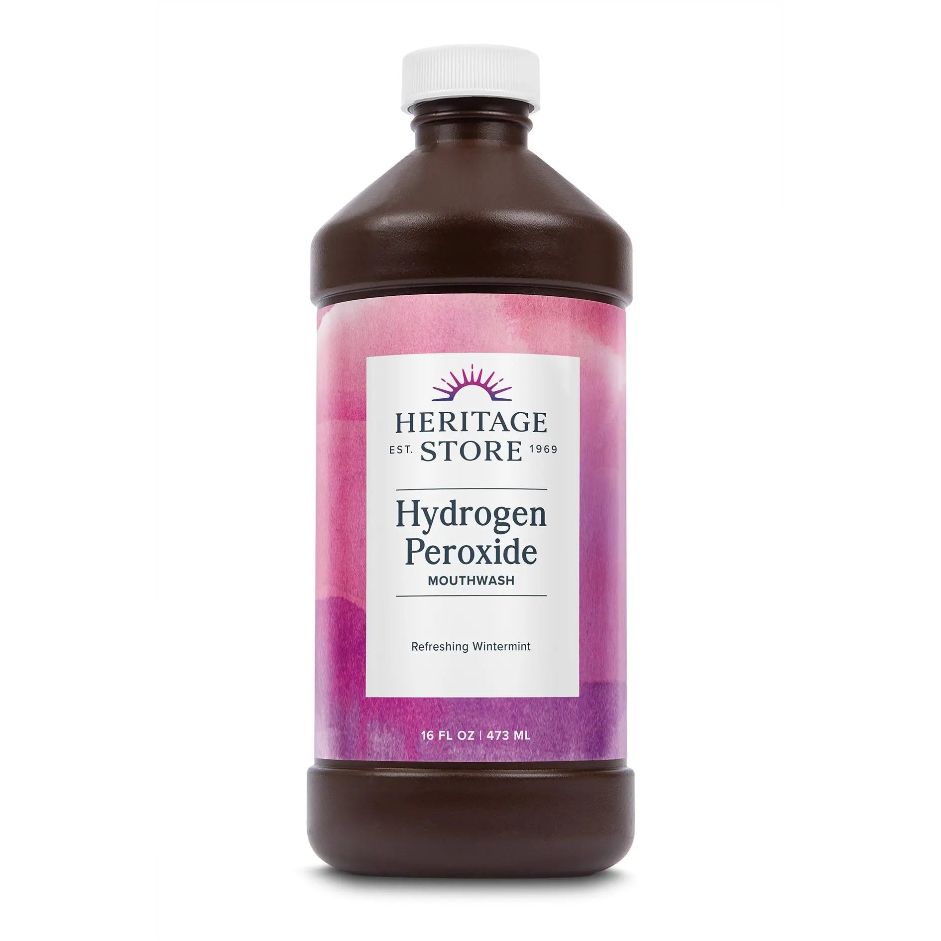 HERITAGE STORE HPM Wintermint Antibacterial Mouthwash & Oral Rinse for Bad Breath, Self Care Products, Bad Breath Mouthwash, Mint Oral Rinse, Cleanser, Mouth Freshening Mouthwash