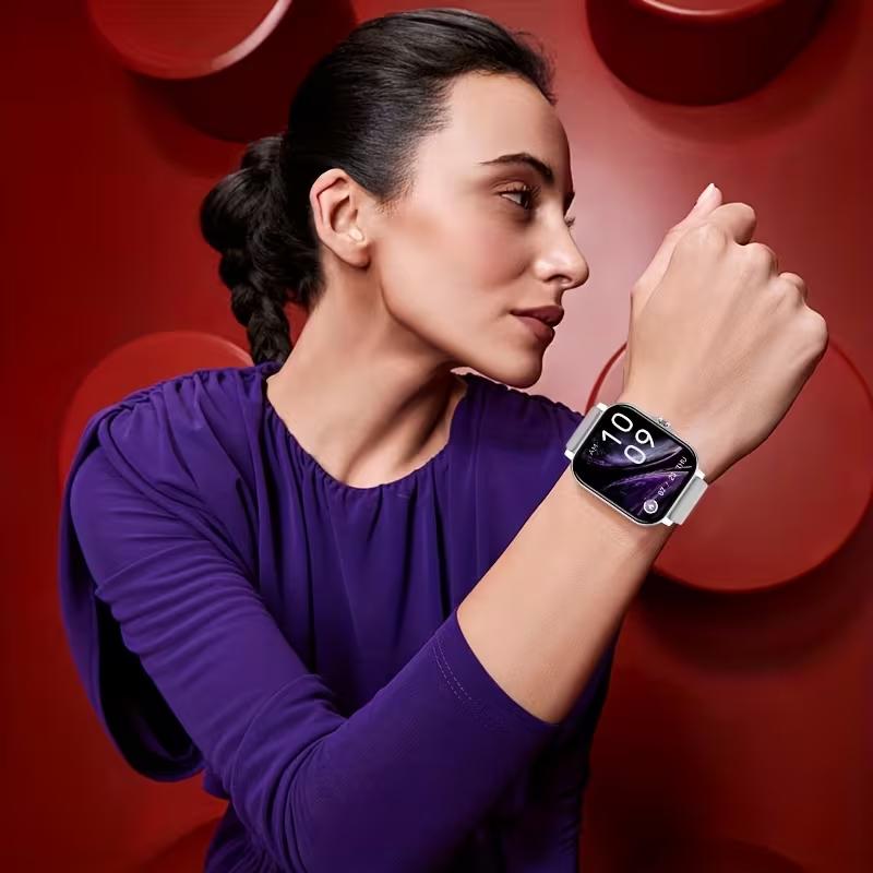 A 1.83-inch full touchscreen smartwatch that supports SMS and phone calls, multiple sports modes, a pedometer, a calorie counter, and is compatible with both For Android and For iphone systems.