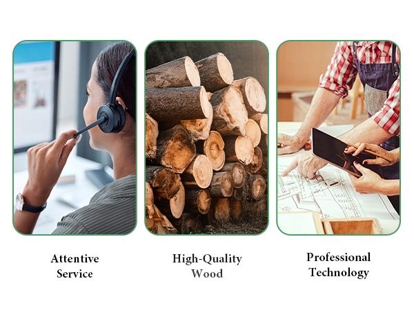 AMERLIFE 51.2" Wood Bed Frame, Rustic Platform Bed with Spliced Headboard, Wood Slats Support/Noiseless/No Box Spring Needed,Best Gift Ideas/Christmas Gifts