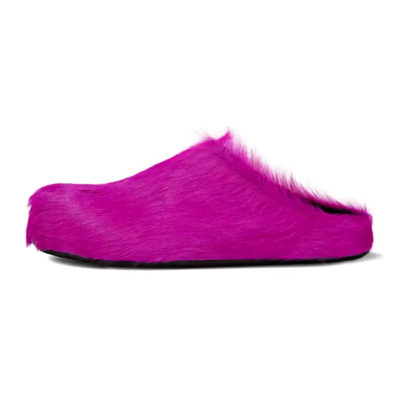 Women's Marni 'Fussbett Sabot' Fuchsia Minimalist Slide-On Slippers, Casual Wear Footwear