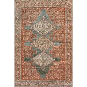 Nuloom Audra Medallion Washable Area Rug