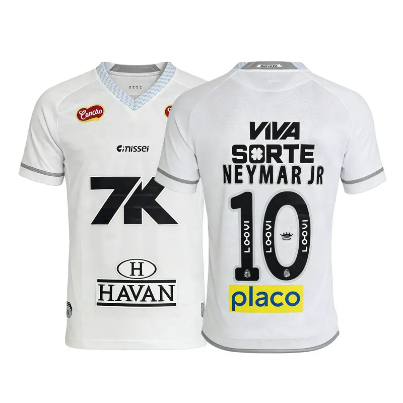 25 26 Santos FC Away Black NO.10 Neymar JR Short Sleeve Soccer 25 26 Santos FC Away Black NO.10 Neymar JR Short Sleeve Soccer