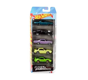 Fast & Furious Toy Cars, Set of 5 1:64 Scale Die-Cast Vehicles Inspired by & Seen in The Fast Movies