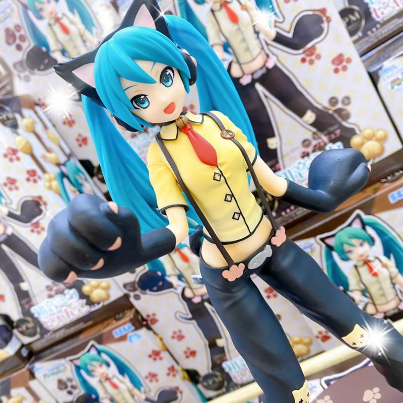 23cm SPM Series Hatsune Miku Project DIVA Kitty Cat Nyanko Girl Collectible Figurine Official PVC Anime Figure Table Ornament Fan Collection Holiday & Birthday Gifts