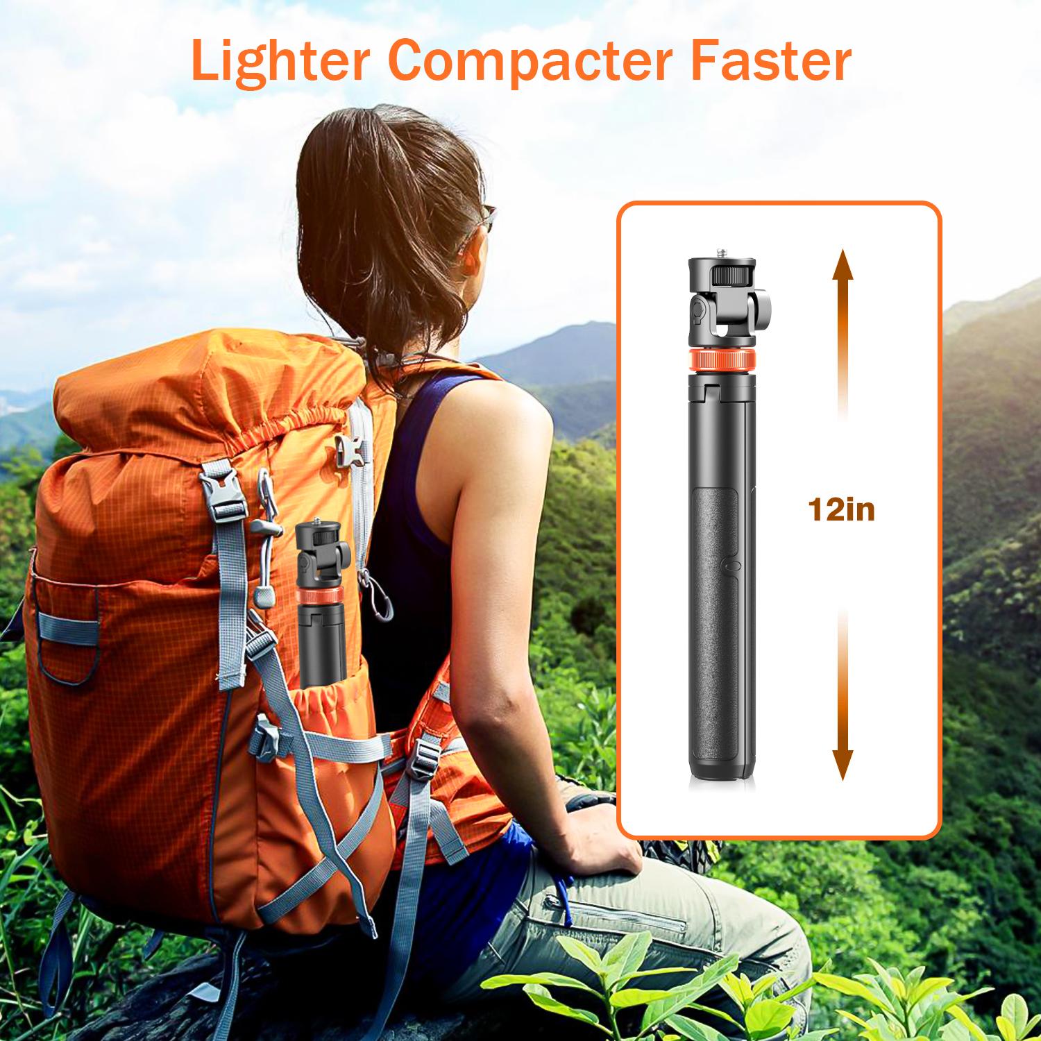 61-Inch Professional Phone Tripod cum Selfie Stick with Remote Control Upgraded Stabilized Stand Compatible with iPhone 16/15/14/13 and Android Devices Travel-Ready Construction