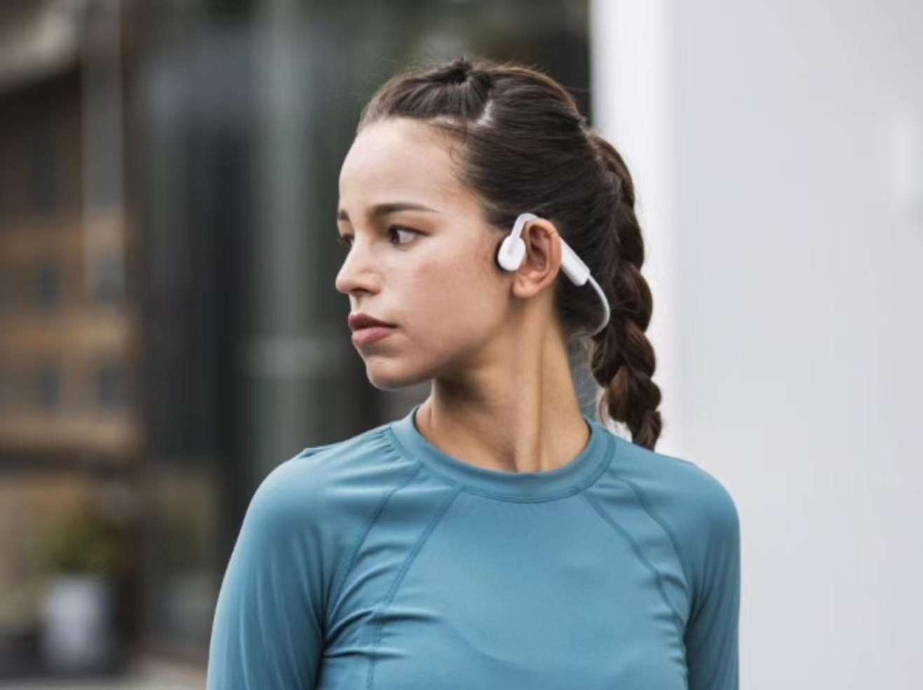 SHOKZ OpenMove - Open-Ear Bluetooth Sport Headphones, Bone Conduction Wireless Earphones, Sweatproof for Running and Workouts