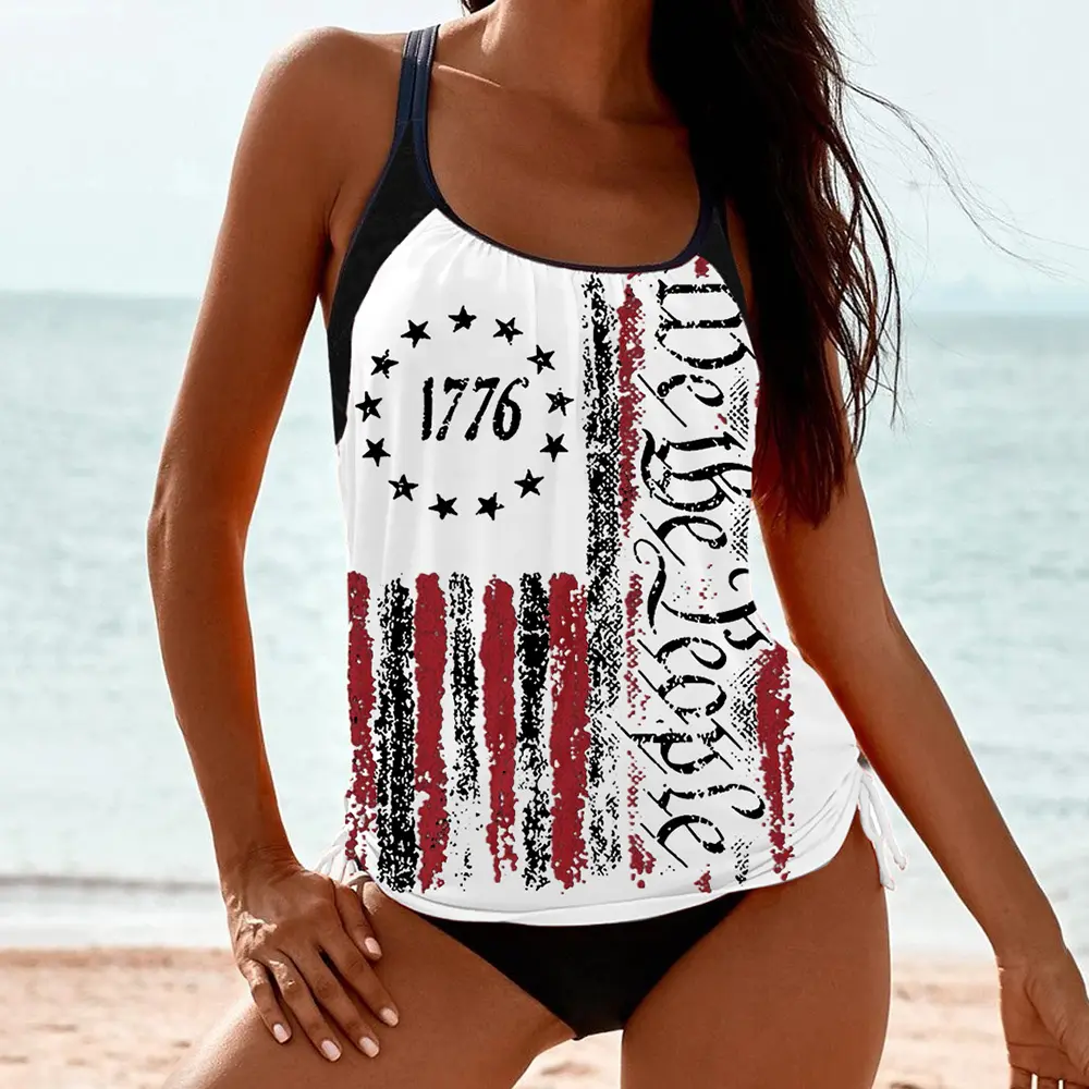 We The People Flag Tankini Set For Women- SHESHOW