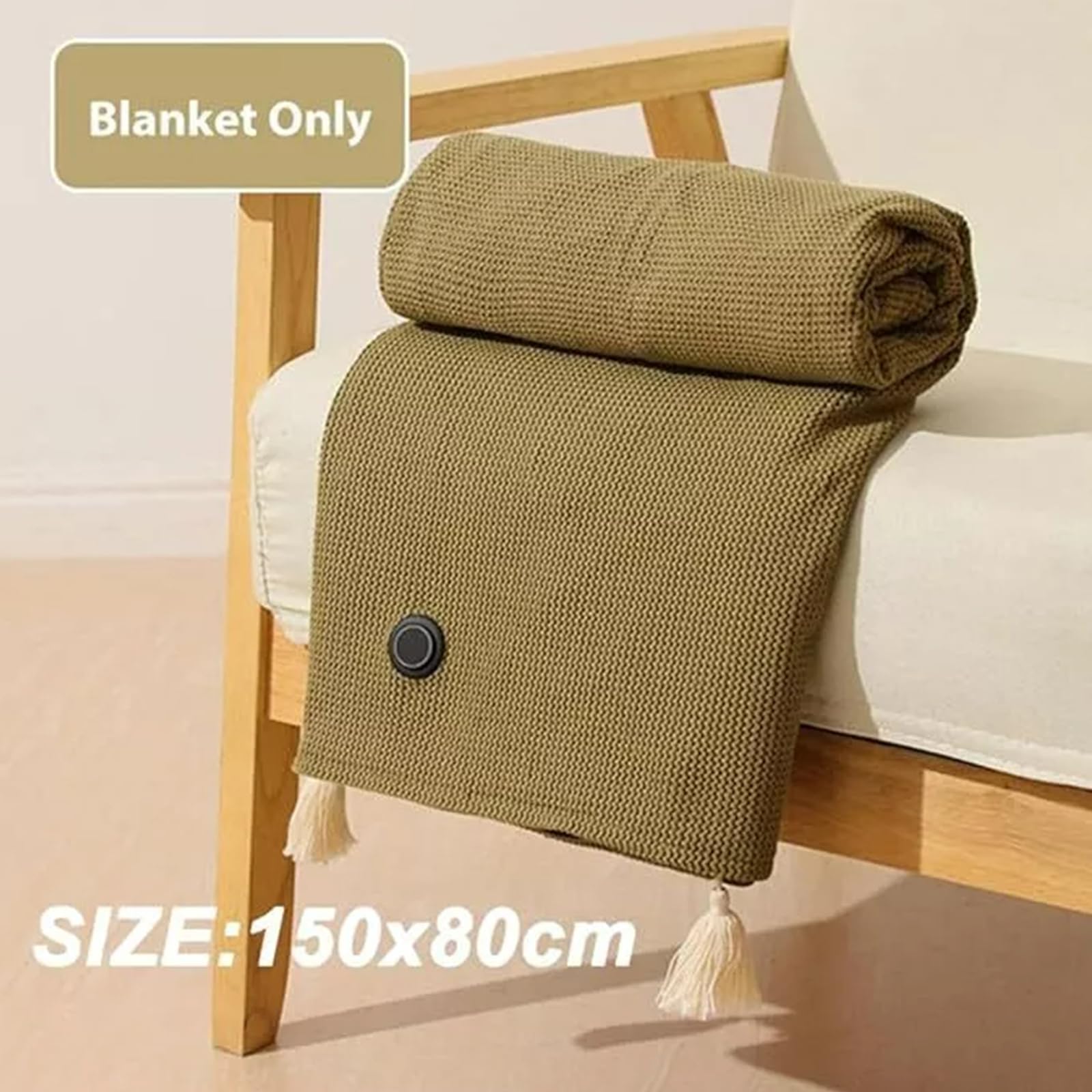 【Power bank not included】Portable USB Heated Blanket Shawl, Portable Heated multifunctional Shawl, 2025 New USB Zipper Electric Heated Blanket Shawl, Cordless Design, 15s Fast Heating(Excluding power banks)
