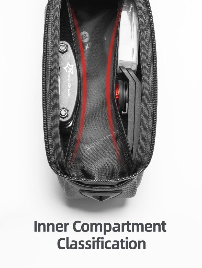 ROCKBROS Waterproof Bike Phone Mount Bag – EVA Hard Shell Bicycle Pouch with Rain Cover, Fits iPhone 14/13/12/11 Pro/XS Max/XR & Smartphones Up to 6.8” – Secure Cycling Accessory for Mountain & Road Bikes