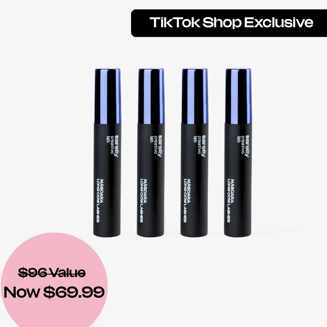 4 Long Cow Lashes Mascara Kit, TikTok Shop Exclusive, Sarelly Long Cow Lashes Mascara,  Nourishing Waterproof, Long-Lasting, Lengthening lift – Perfect "Cow Lashes" Look By Anna Sarelly