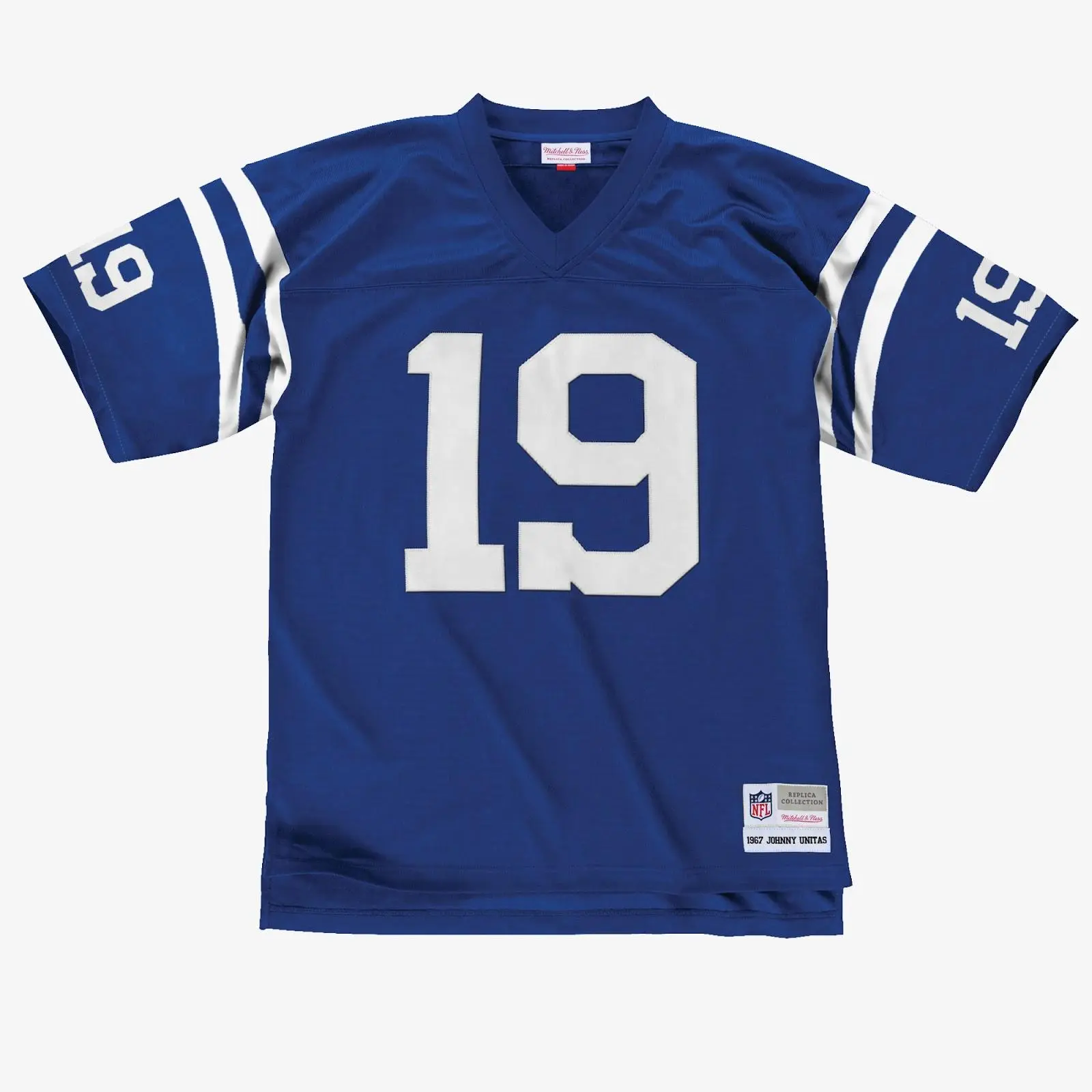 Mitchell & Ness Johnny Unitas Baltimore Colts 1967 Royal Legacy Classic Numbered Front Football Fanwear Jersey
