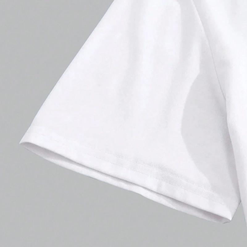 Classic Cotton Printed T-Shirt for Men Slim Fit Eco-Friendly Dyeing Soft Comfortable Versatile Streetwear Style Casual Menswear Top Jeans Original Pants Stylish Tshirt Tropical Shoe