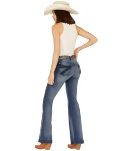 7 For All Mankind Women's All Medium Wash Mid Rise Tailorless Dojo Trouser - 7U45244a-Dlu