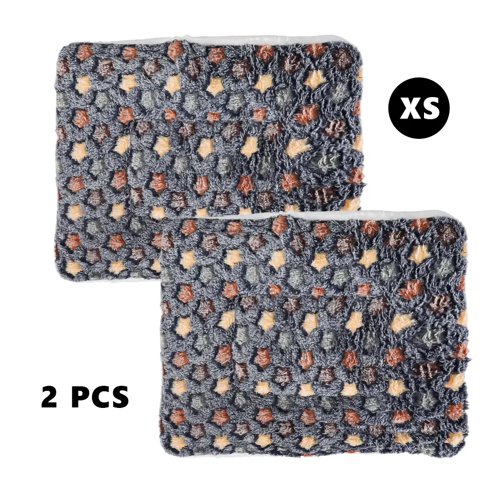 2pcs Fleece Star Pattern Small Animal Bedding - Cozy and Warm Machine Washable Winter Mats for Guinea Pigs, Rabbits (Indoor Pet Habitat Accessories)