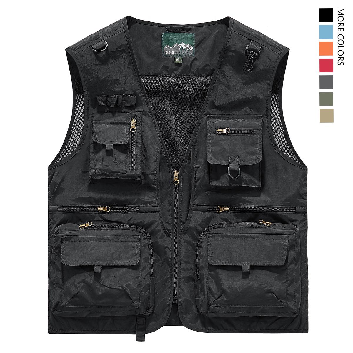 Made from 100% nylon, anti-static design ensures safety (true size). Men’s fashion quick-dry mesh casual outdoor multi-pocket fishing photography vest/work vest jacket with multiple pockets, suitable for outdoor activities. Made from 100% nylon, anti-static design ensures safety (true size). Men’s fashion quick-dry mesh casual outdoor multi-pocket fishing photography vest/work vest jacket with multiple pockets, suitable for outdoor activities.
