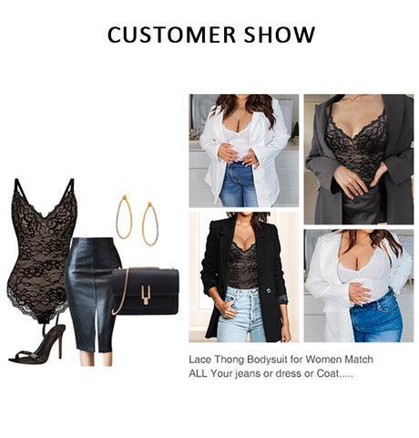 FeelinGirl #Livestream Lace Bodysuit Sexy Seamless Womenswear Shapewear for Women comfort stretchy tummy compression for lady SpringStatements