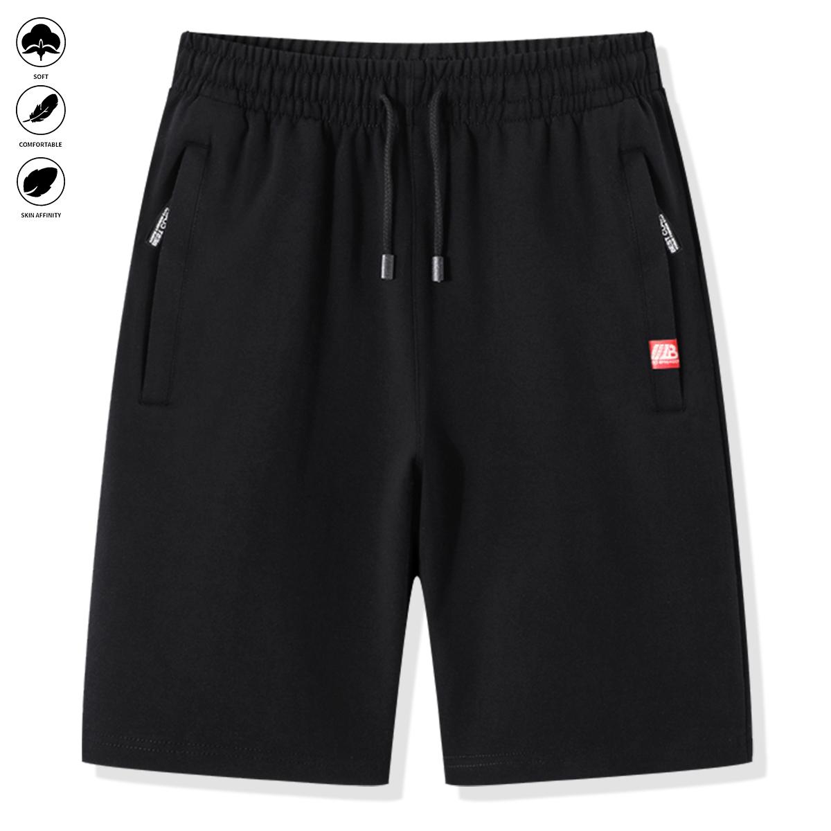 4-Piece Men's Casual Breathable Summer Sports Shorts with Pullstring and Zipper for Beach Outdoor Activities Cycling Daily Wear