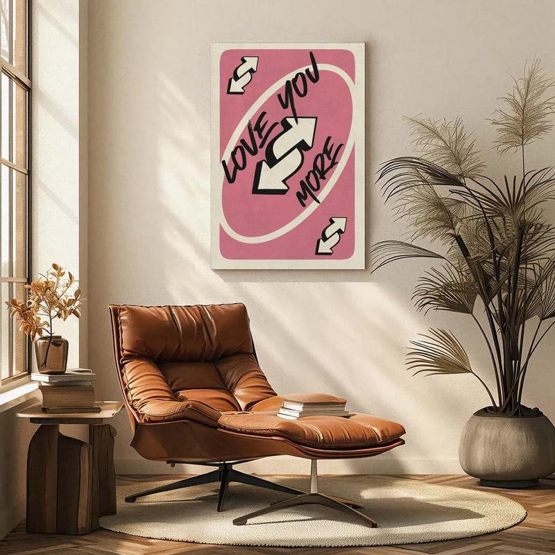 Love You More Reverse Card Poster Print, Romantic Wall Art, Funny Gift For Couple, Valentine's Day Bedroom Decor