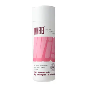 immetee Wig Shampoo & Conditioner 2-in-1 for Human & Synthetic Hair Wigs – Gentle pH5 Formula, Sweet Scent, 250ml