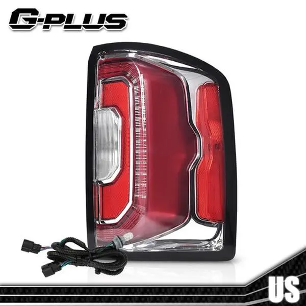 G-PLUS Passenger Side LED Tail Light for 16-18 GMC Sierra 1500 - Brake Signal, LED Backlights, Direct Swap, Easy Install, New Condition, Luminous, Car Exterior Upgrade, Shine Enhancing