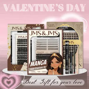 Mega Volumized Collection l JMS&JMS 200D,Party Queen,Spiky 70D Kit,Dramatic Soft Thick Volume Individual Clusters,D-Curl, DIY Eyelashes Extension,Waterproof Sleep proof,Week Long Lasting,Salon Full Fake Lashes, Makeup Cosmetic Lash Stacking Vacation Lash
