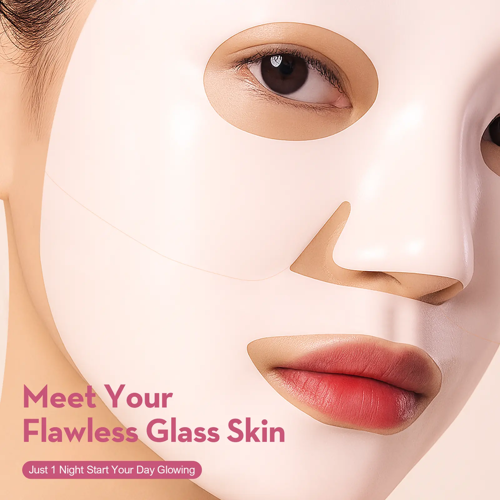 Bio-Collagen Real Deep Mask, Hydrating Overnight Hydrogel Face Mask, Pore Minimizing, Elasticity, Plumping, Travel Essentials & Self Care Gifts for Women
