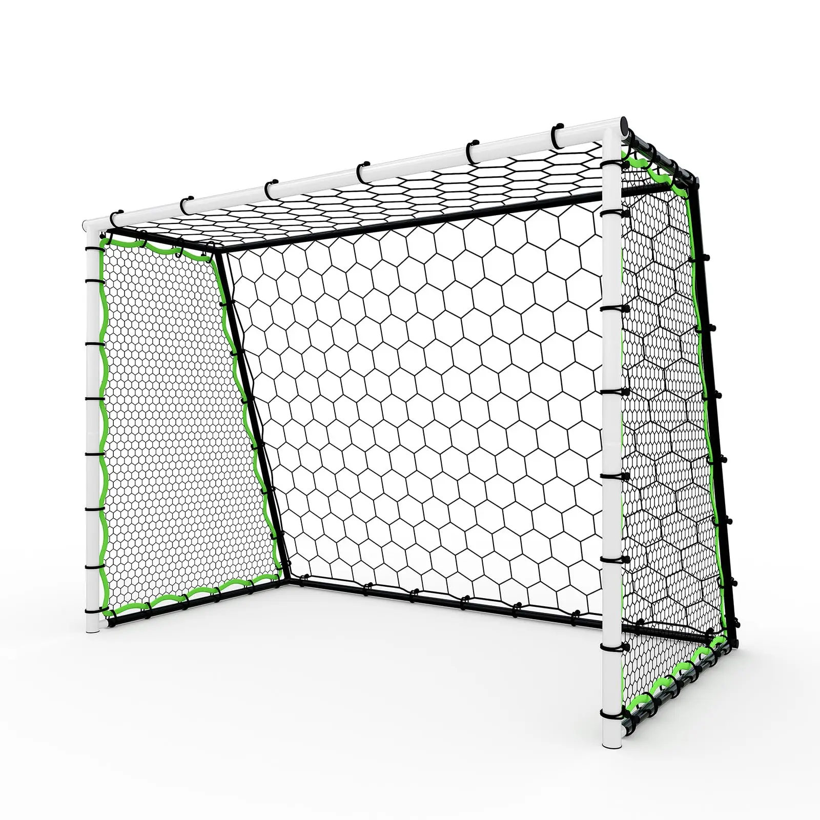 Versatile Portable Soccer Goals Set – 12x6 & 6x4 FT Collapsible Pop-Up Nets with Ball, Cones, Pump, Metal Frame, Carry Bag & Stakes – For All Ages, Indoor & Outdoor, Soccer Training Equipment, Kid Soccer Goal