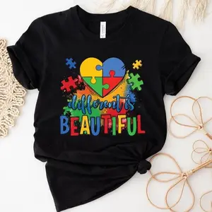 Different is Beautiful, Autism Awareness Shirt, Autism Support Shirt, Special Education Teacher, Puzzle Piece Shirt, Special Education