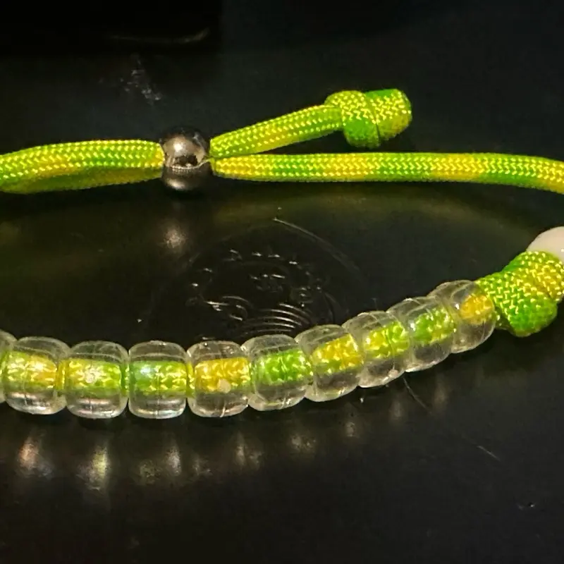 Paracord Prayer Bracelet Blessed Dayglow camo and Clear