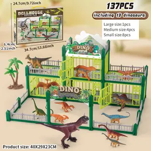 op-Selling Boys' DIY Dino Villa Kit - Build & Decorate Educational Toy, Sparks Imaginative Dinosaur Adventures, Safe Non-Toxic, Thoughtful Birthday/Party Favor Gift for Toddlers to Kids