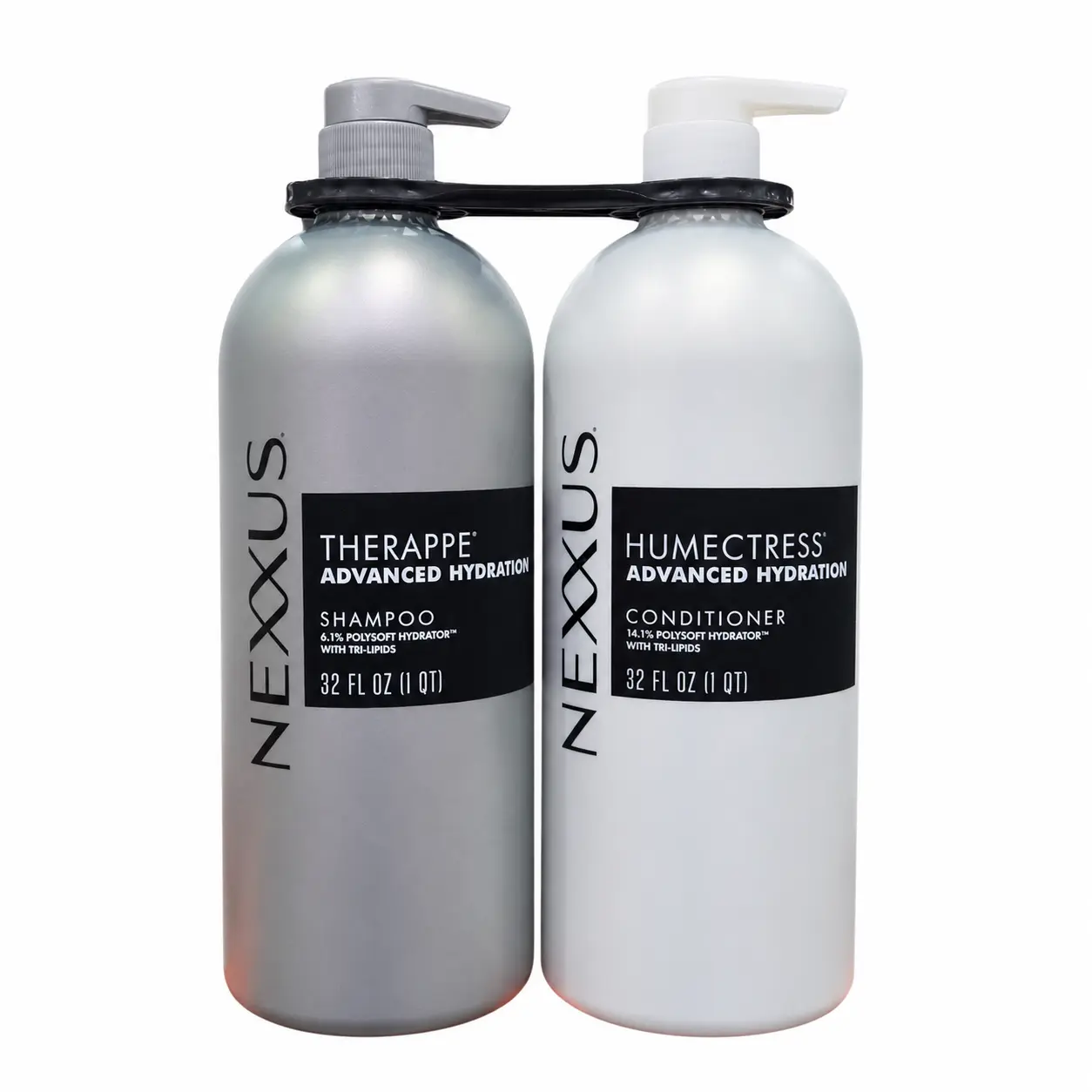 Nexxus Therappe & Humectress Unisex Haircare Set, Advanced Hydration Shampoo & Conditioner to Restore Dry Hair, Light Floral Scent, 32 fl oz Each, Salon, Daily, Mild, Gentle