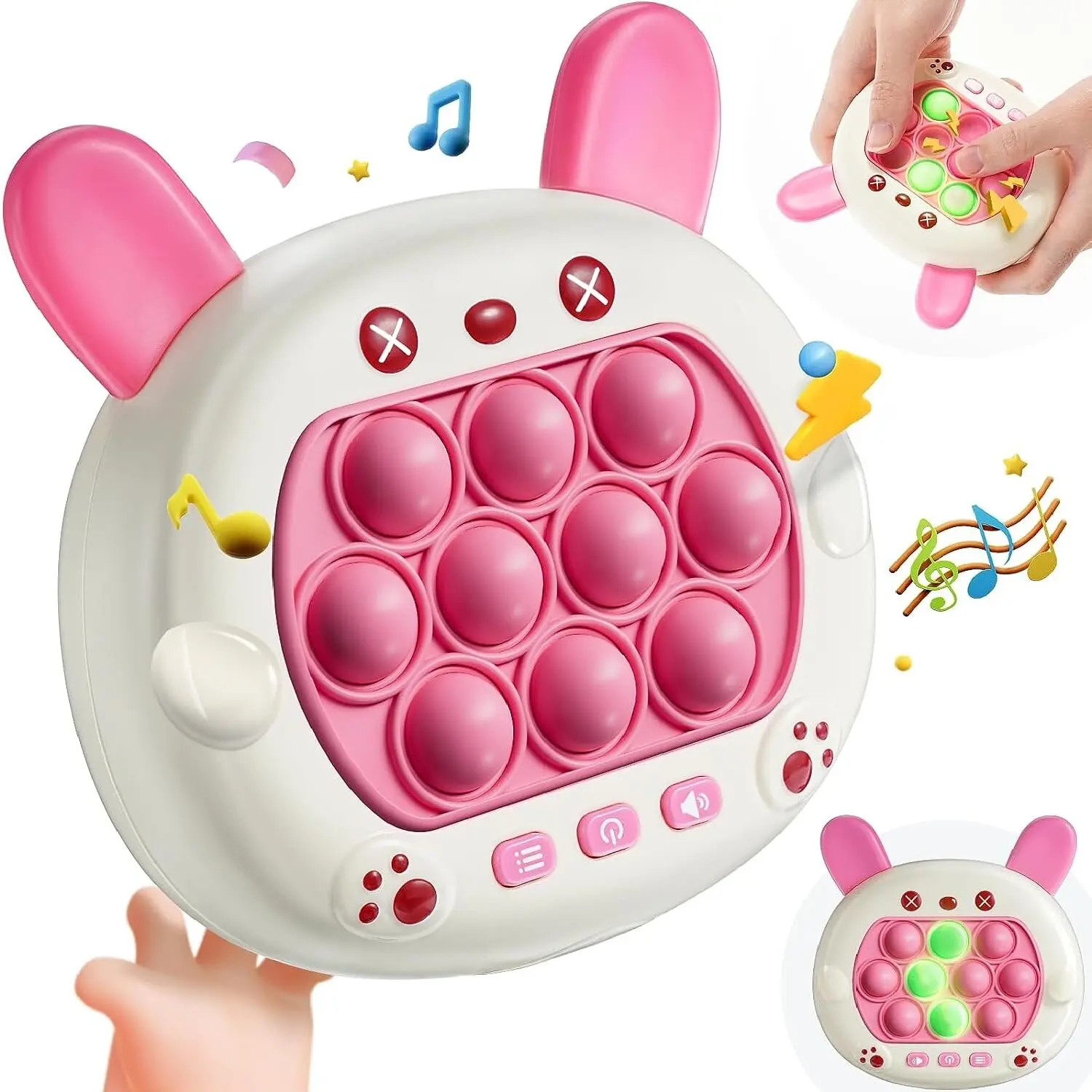Popping Quick Push Game Console, Pop-up Game Fidget Toy, Pop It Game Controller, Decompression Squeeze, Anxiety Fidgets, Stress Relief Fidgeting, Gift Stress Anxiety Relief Sensory Toy, Birthday Gift, Christmas Gift