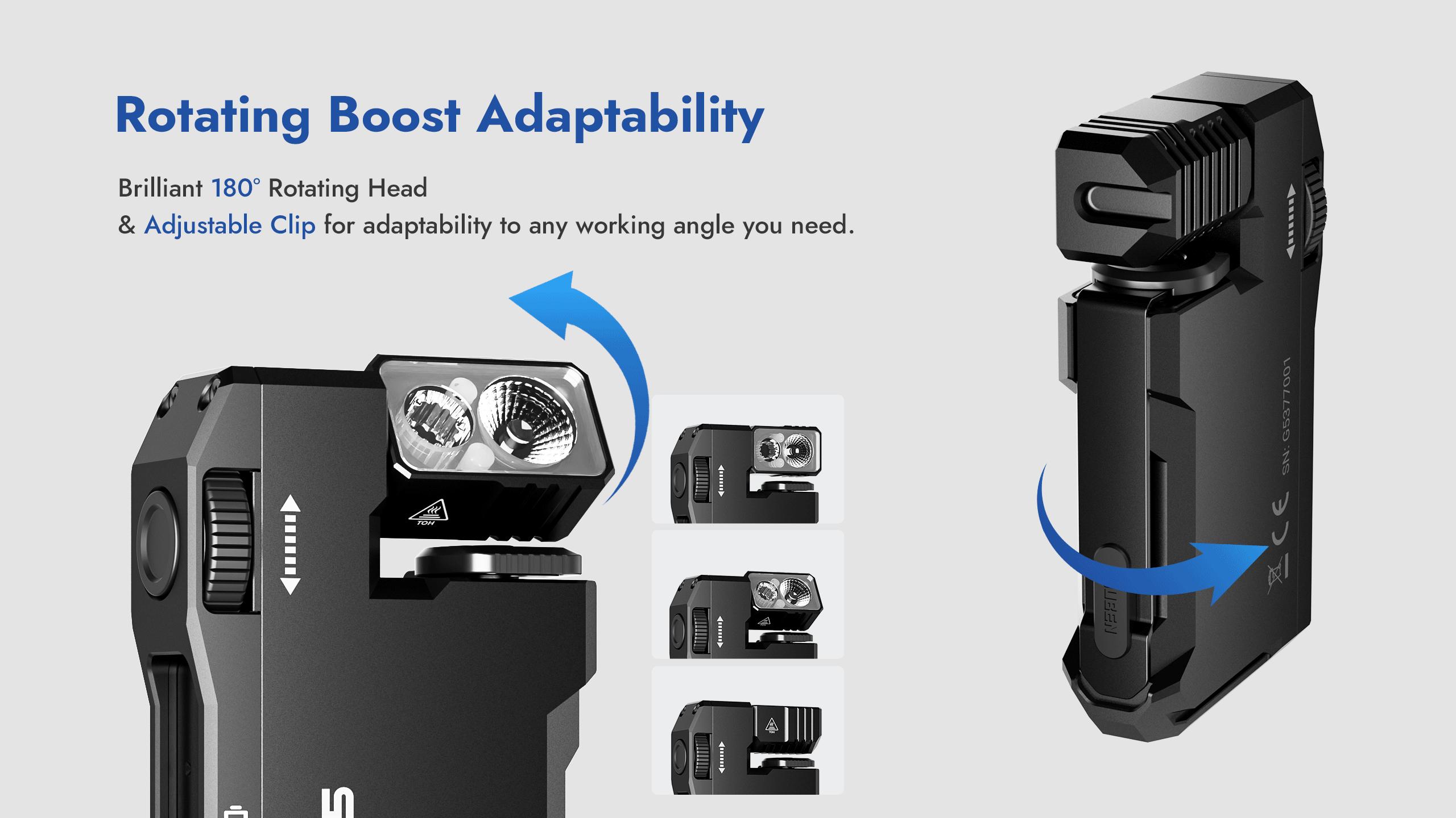 WUBEN G5 EDC Flashlight 400 Lumens - RGB Light | 180° Rotation, Type-C Rechargeable, Perfect for Hiking, Camping, Work, dealsforyoudays