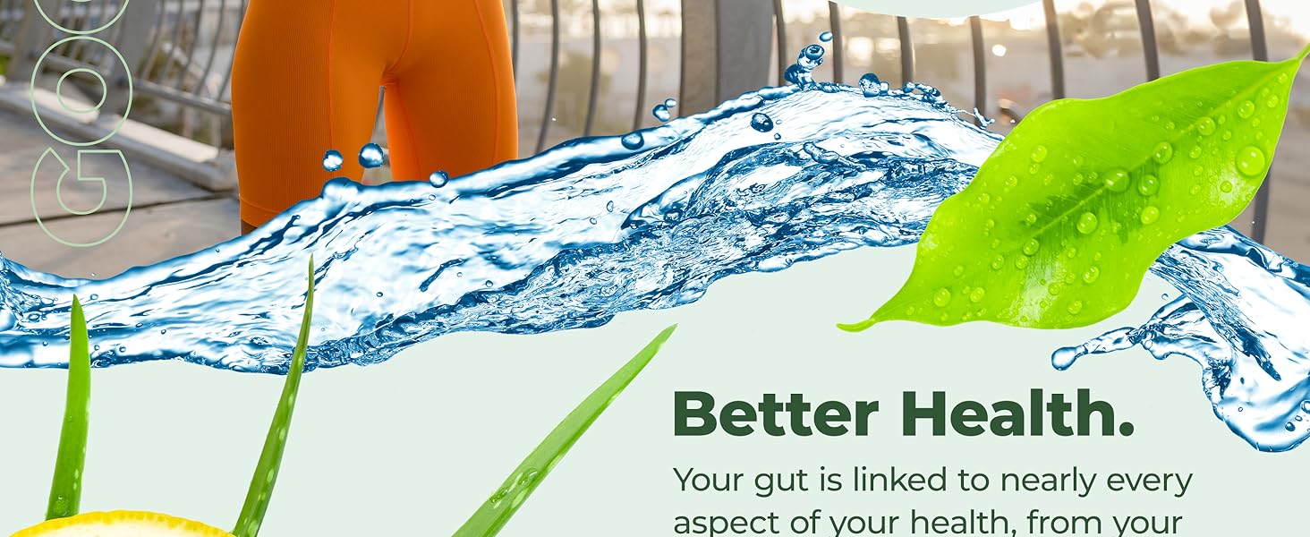 AD LIFE Good Mornin' Gut Detox & Digestion Support Powder with Apple Cider Vinegar L-Glutamine & Aloe Vera for Fast Acting Bloating Relief & Face Debloat - Morning Detox Drink for Reduced Bloating