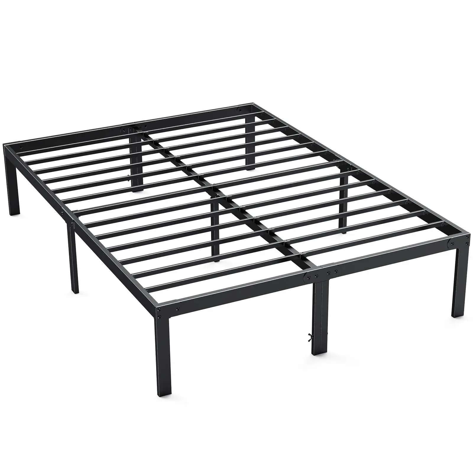 Bed Frame，Heavy Duty Metal Platform Bed Frames with Storage Space Under Frame, 14 Inches, Sturdy Steel Slat Support, No Box Spring Needed Bedframes