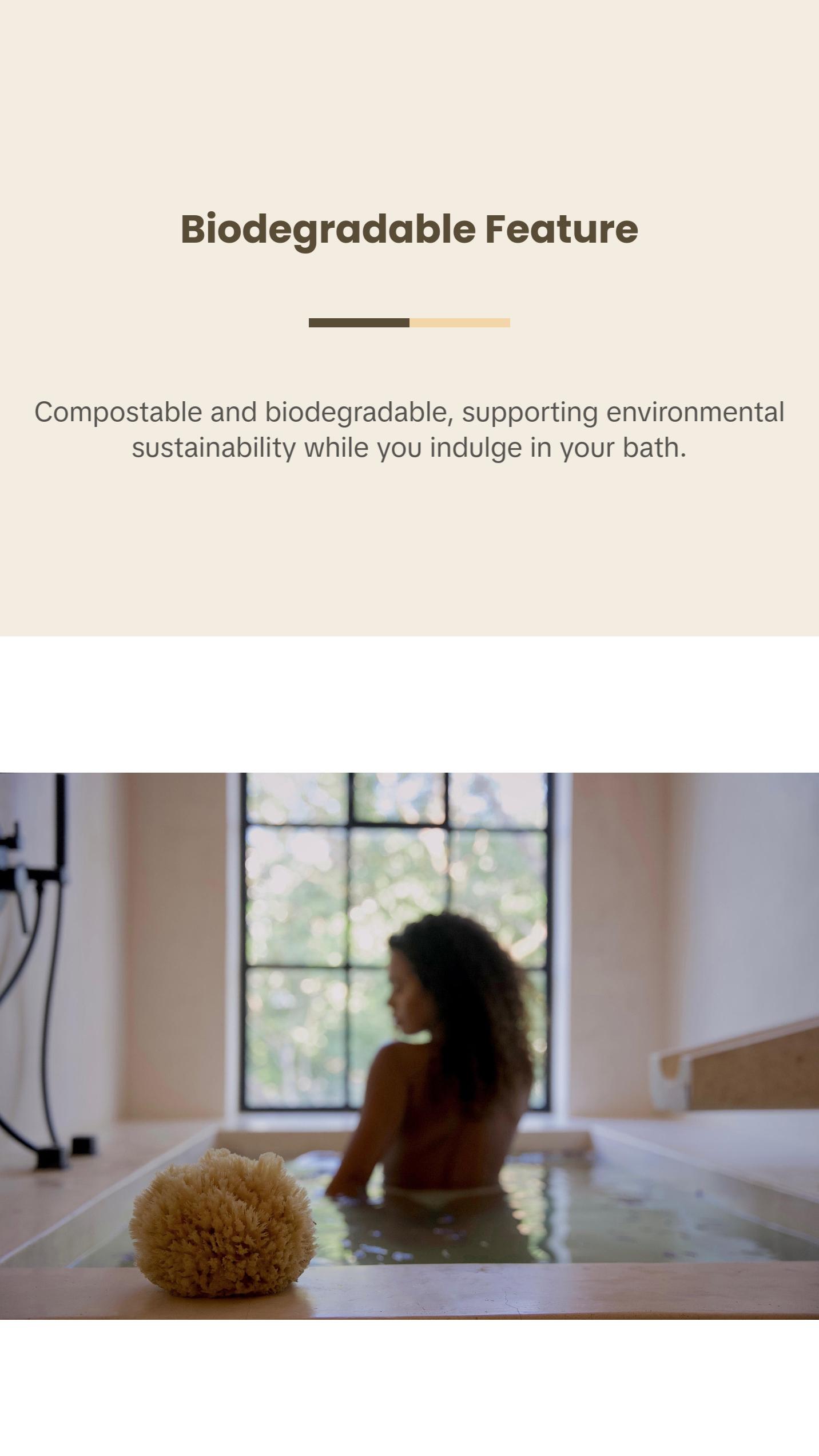 ATMÓS SPONGE - Nisiá 100% Natural Sea Sponge For Baths & Shower - Cleansing & Dry Brushing, Skincare