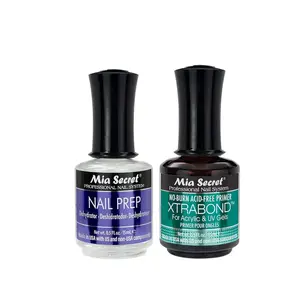 Mia Secret 15 ml Nail Dehydrator and Primer, Acid Free Base Coat Natural Prep Dehydrate & Bond Primer Kit, Acrylic Nail Supplies