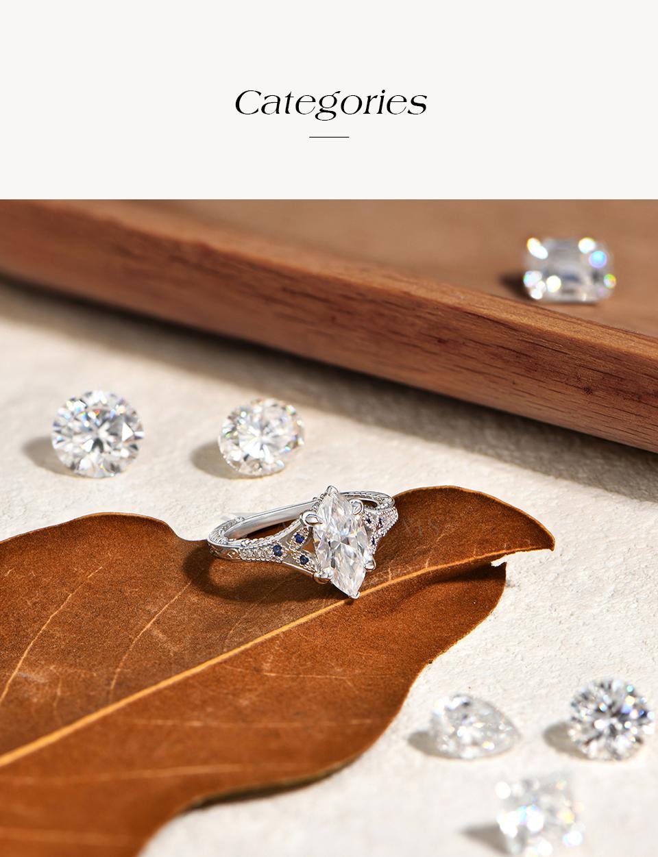 ATTAGEMS VVS1 Color Marquise Cut 2CT Lab-Created Moissanite Ring for Women 18k Gold Plated 925 Silver Engagement Wedding Luxury Rings Gift for Her Jewelry R326 SpringStatements