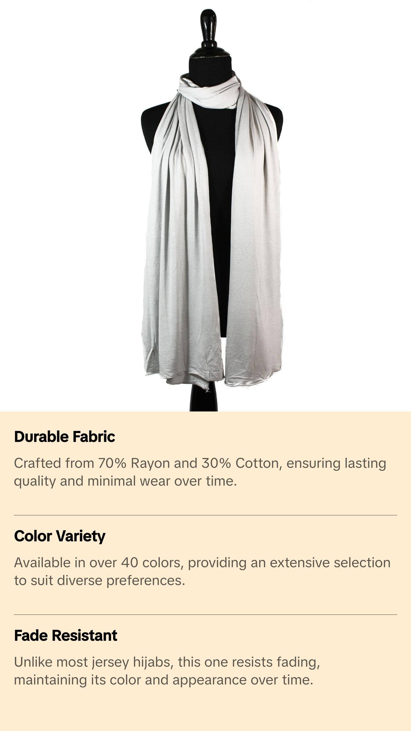 Jersey Hijab - Slate Silver