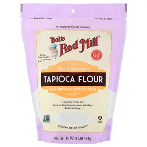 Bob's Red Mill Tapioca Flour, Gluten Free, 16 oz (454 g) Bob's Red Mill Tapioca Flour, Gluten Free, 16 oz (454 g)