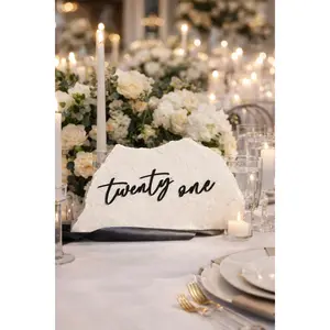 3D Acrylic Table Number Stone Sign